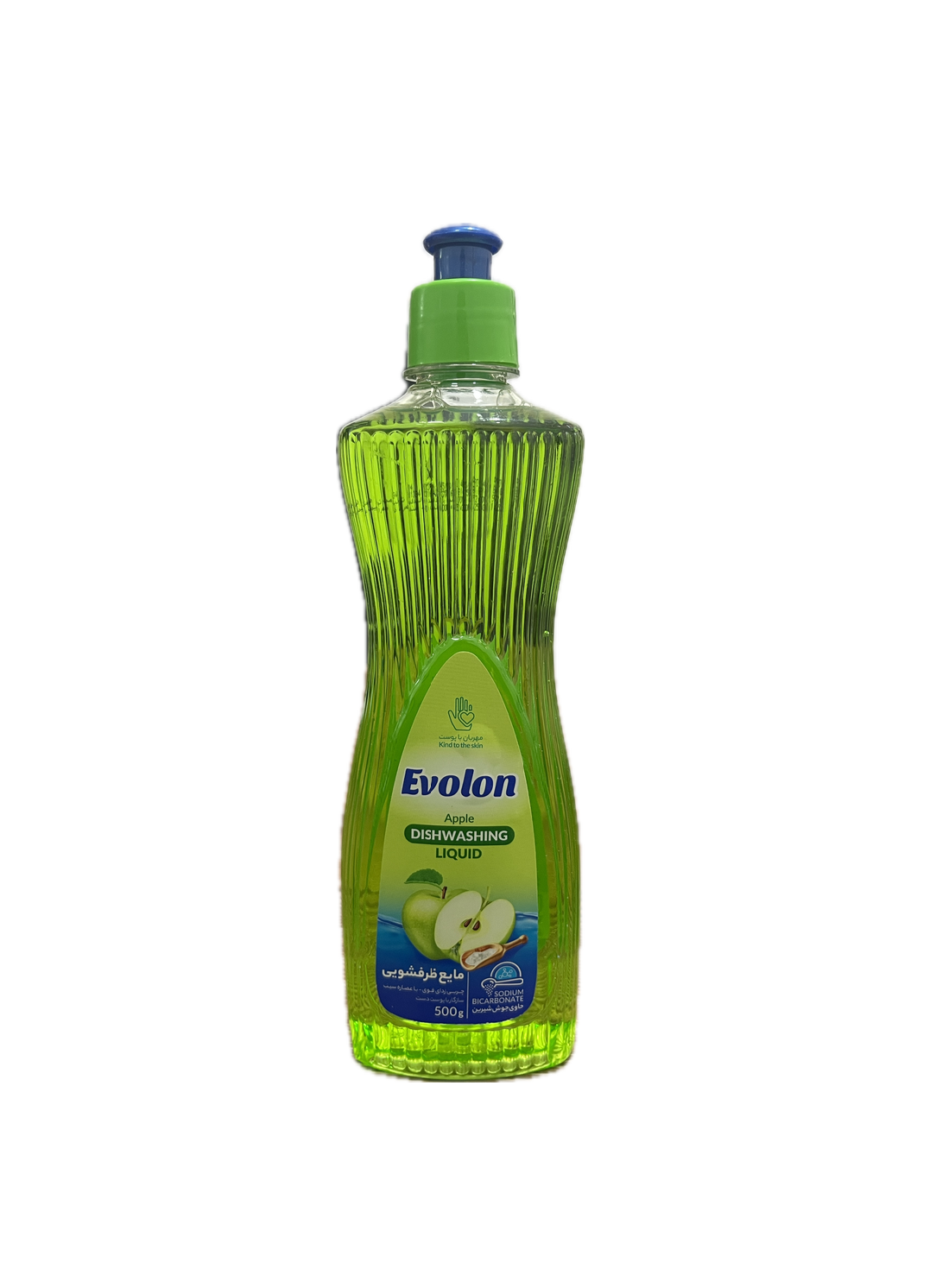 مایع ظرفشویی حاوی جوش شیرین  سیب 500 میلی  لیتری Evolon  / کارتن 12 عددی